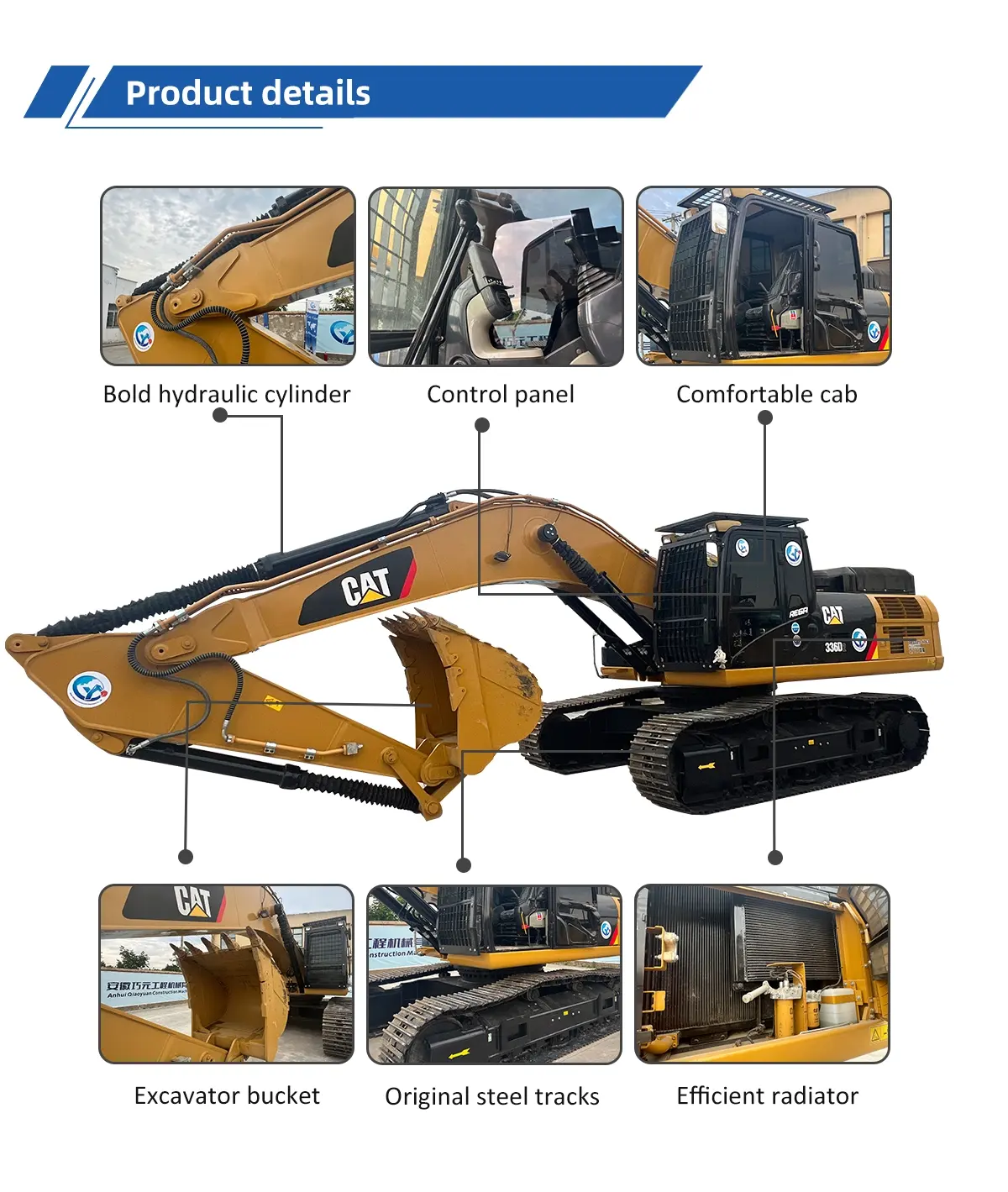 Excavateur Caterpillar 336D2 d'occasion