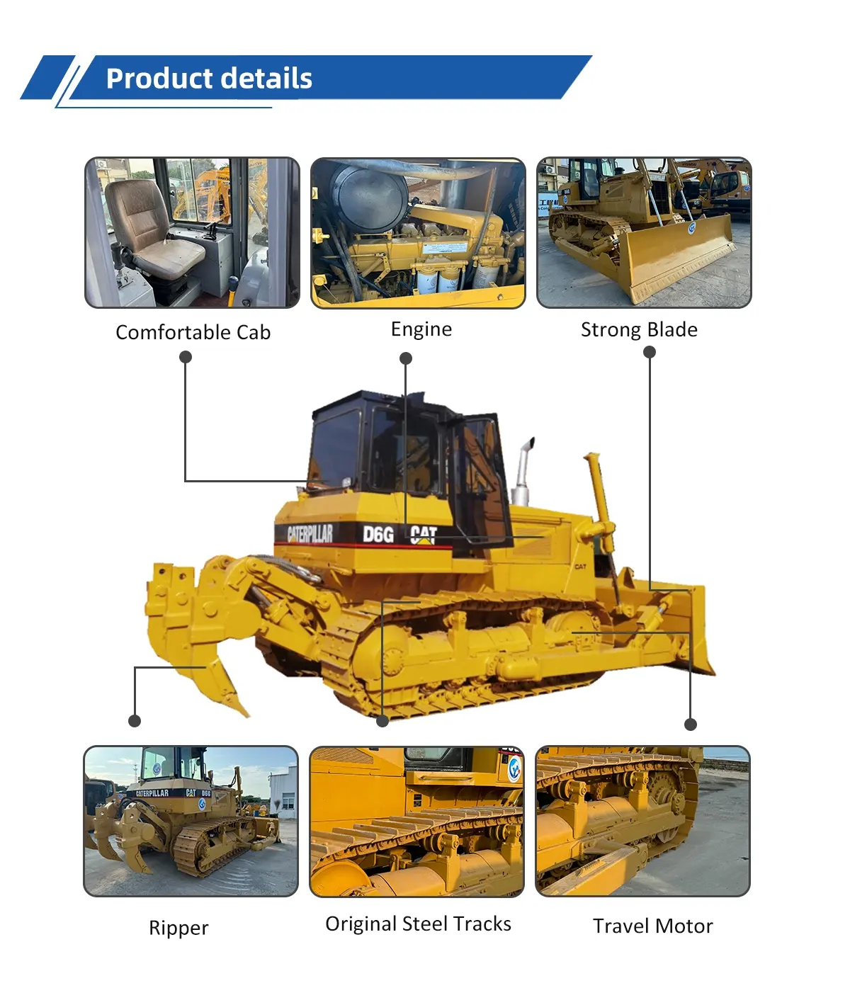 Bulldozer d'occasion Caterpillar D6G