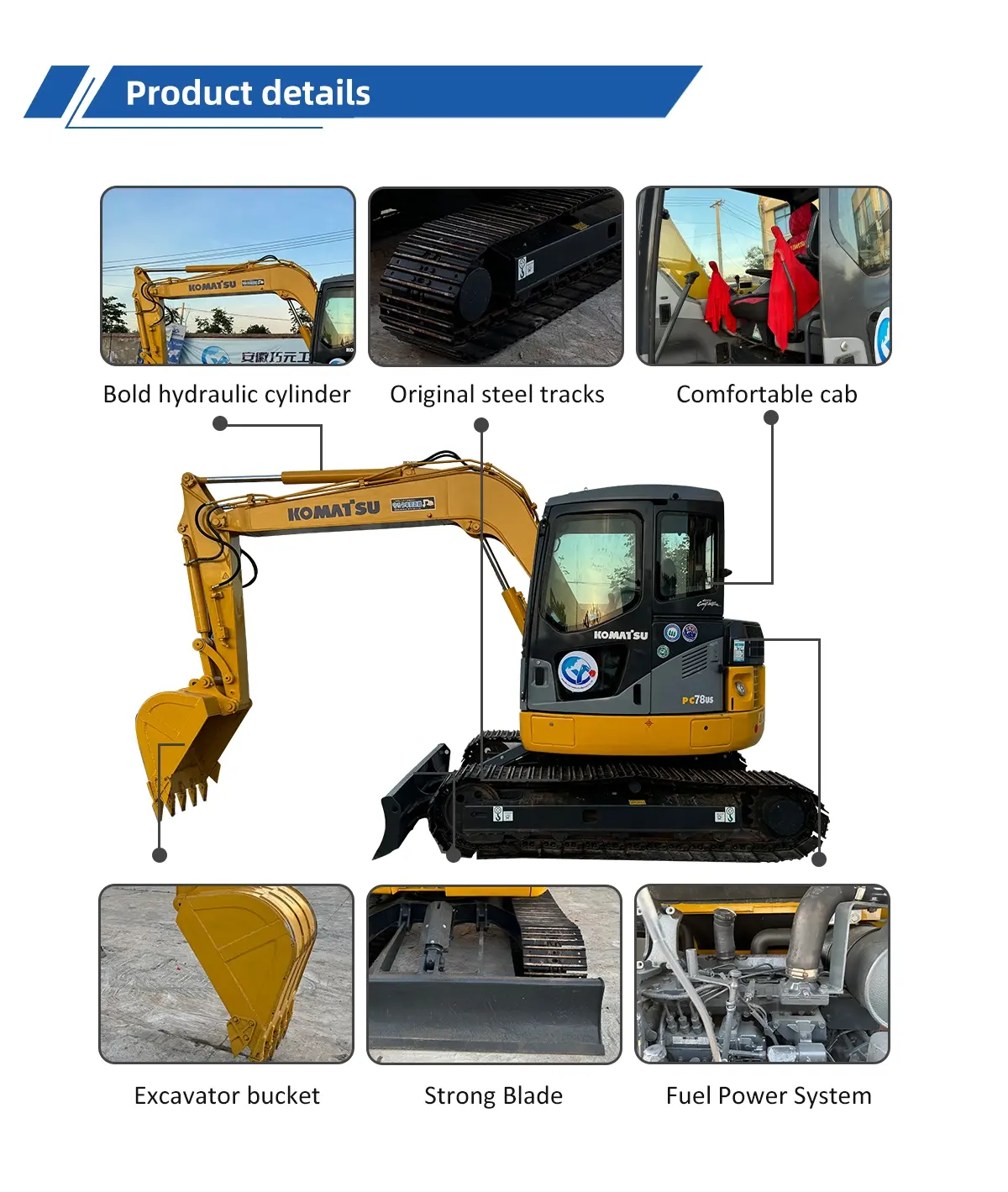 Used Excavator Komatsu PC78US-6