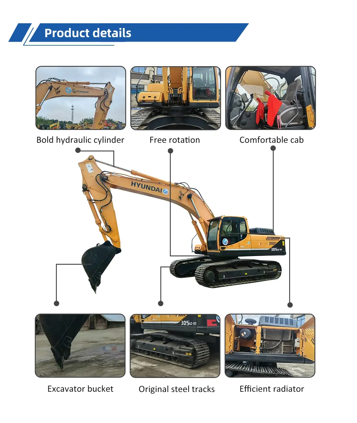 Used Excavator Hyundai 305LC-9T