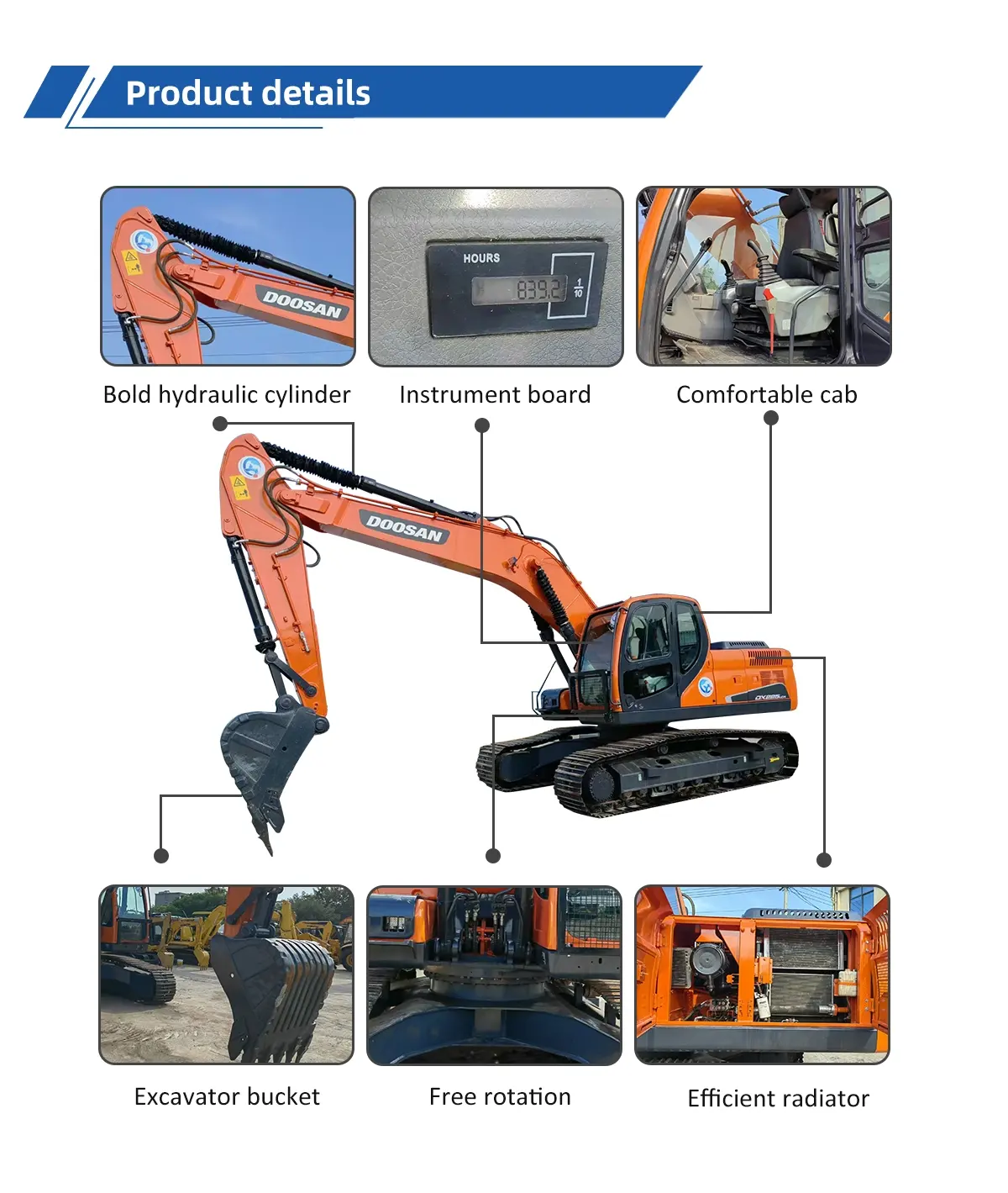 Excavatrice Doosan DX225LCA d'occasion