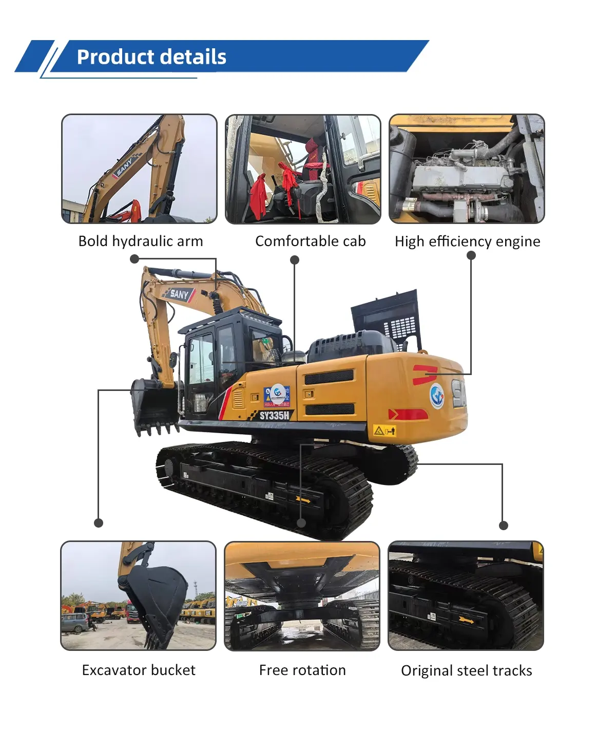 Used Excavator Sany 335H