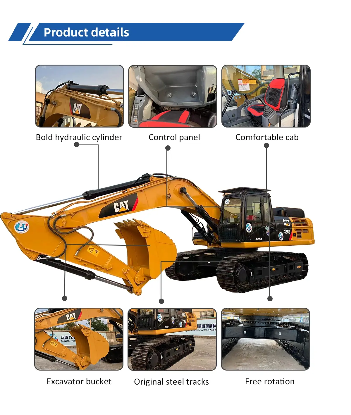 Excavatrice Caterpillar 336D d'occasion