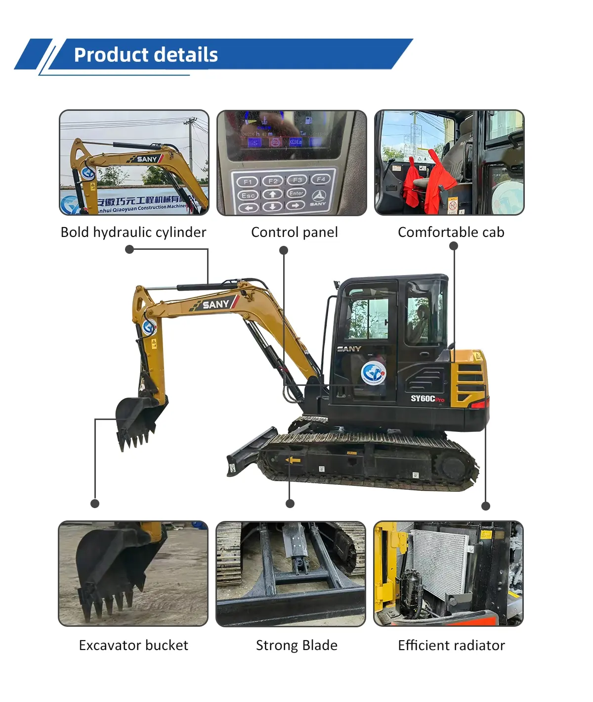 Used Excavator Sany 60C Pro