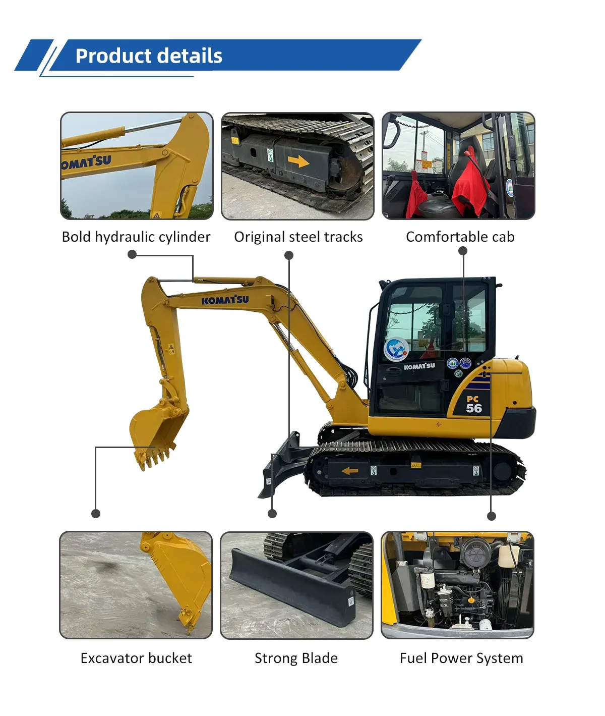 Used Excavator Komatsu PC56