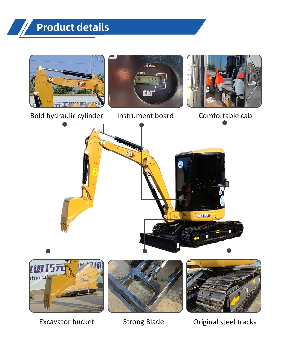 Pelles d'occasion Caterpillar 303.5E