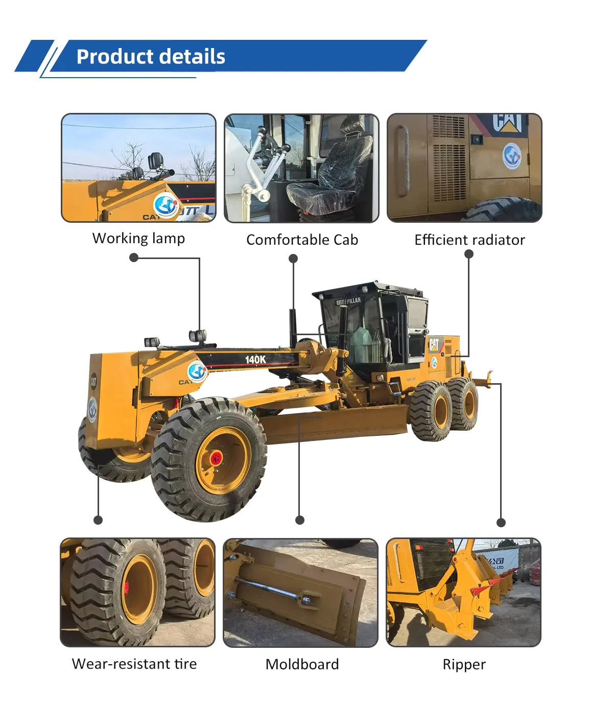 Used Grader Caterpillar 140K